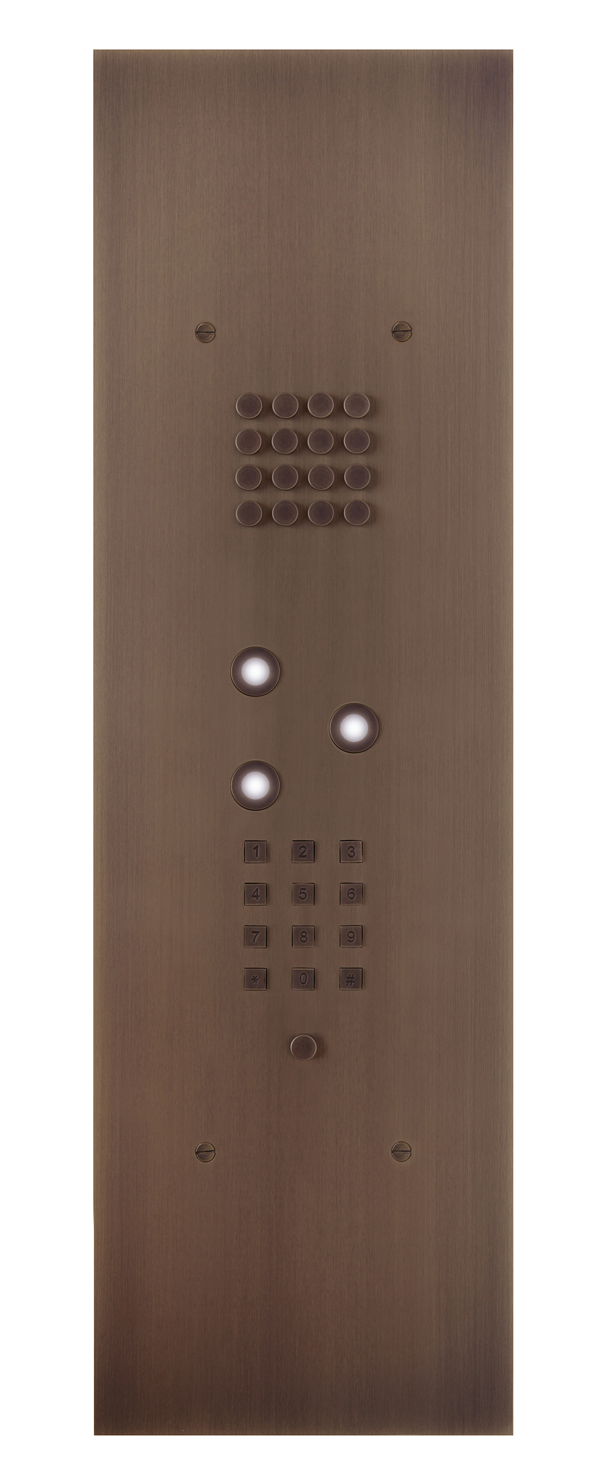 Wizard Bronze rustic IP 3 buttons large model with keypad